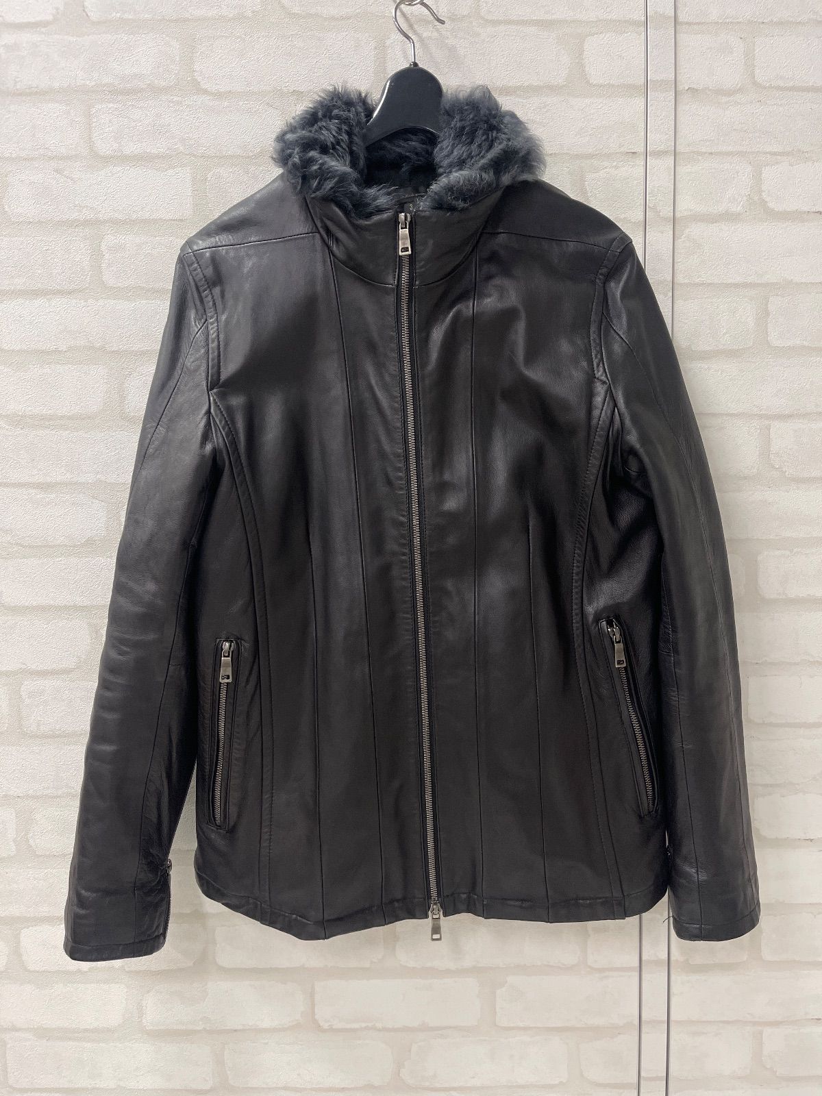 シュリセル SCHLUSSEL 羊革 レザー シープスキン シングル ファー