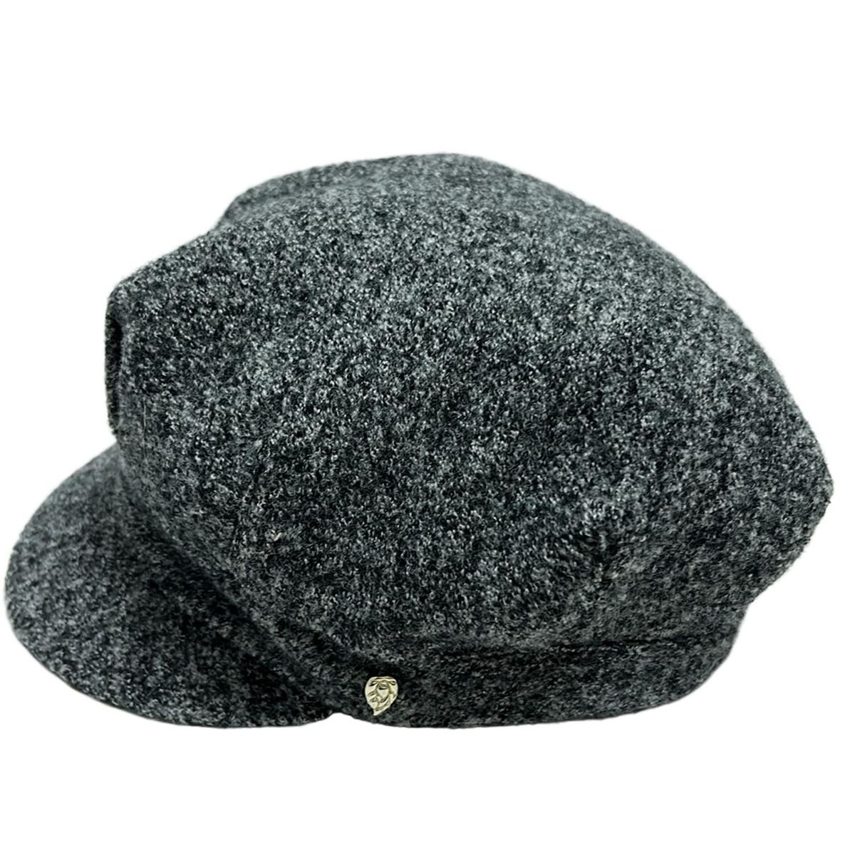 HELEN KAMINSKI シルク100% キャスケット　超美品 HELEN KAMINSKI(ヘレンカミンスキー) 帽子 ONE SIZE - ダークグレー