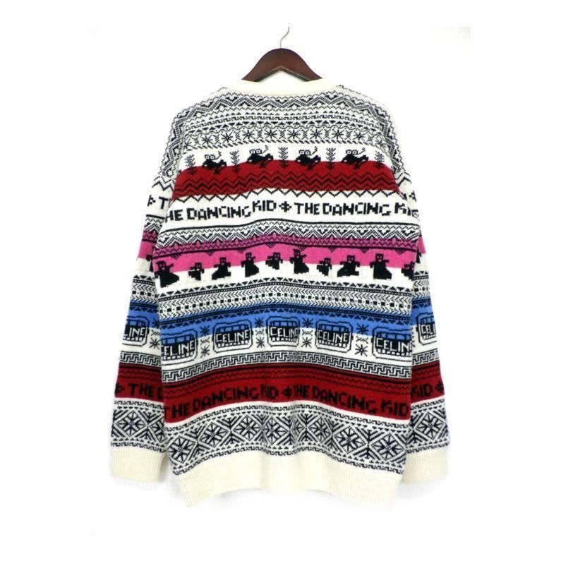 セリーヌ CELINE 21AW 【 2A08L715M 】 総柄 ウール ニット