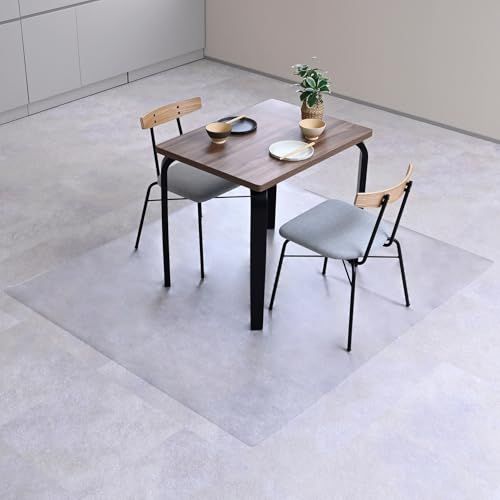 迅速に発送 山善 YAMAZEN ダイニングマット 透明 フロアマット 耐水 耐熱 幅150 奥行180 cm 1 35 mm厚 キズや汚れに強い クリア PVC マット OFM 1580 S 50 f 31030