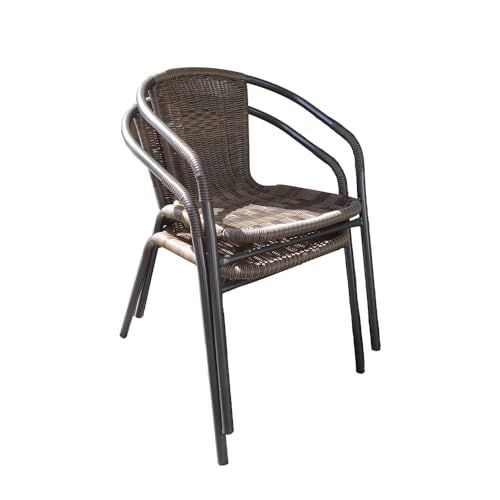 迅速に発送 リビングアウト Living Out ガーデンチェア 2脚組 幅52 cm 奥59 高74 座面の高さ41 耐荷重80 kg スタッキング アウトドア ガーデン イス パウダーコーティング マット仕上げ 8 a 5 b 54 ae