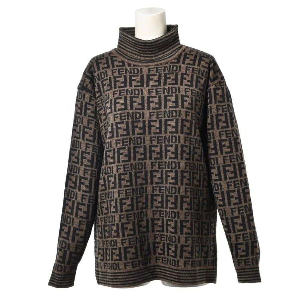 FENDI ヴィンテージ ズッカ柄 タートルネック ニット - メルカリ