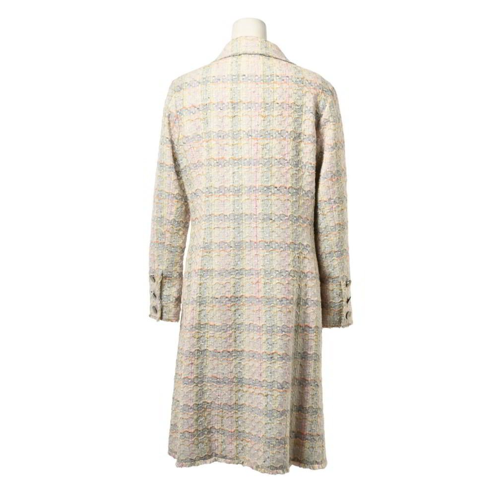 CHANEL 05P P26008V16010 シルク混 ダブル チェスター コート ココ  