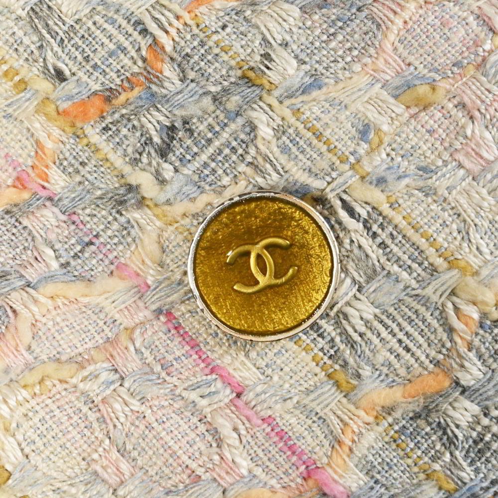 CHANEL 05P P26008V16010 シルク混 ダブル チェスター コート ココ  