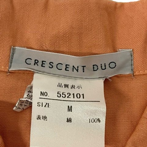 クレッシェントデュオ CRESCENT DUO ジャケット 無地 綿100% 長袖 M