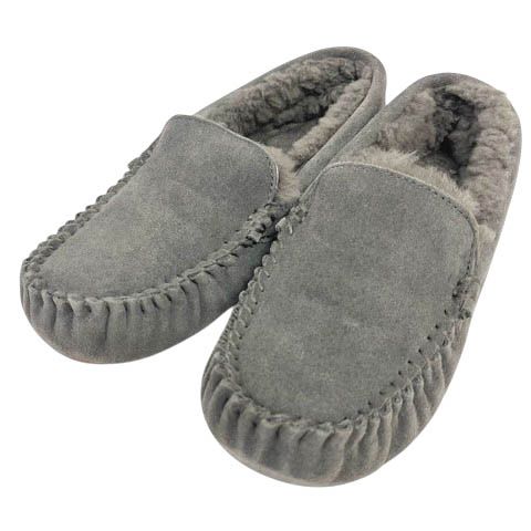 新品未使用タグ付きEMU Australia グレー ファー付きモカシン エミュ オーストラリア EMU Australia レディース シューズ モカシン