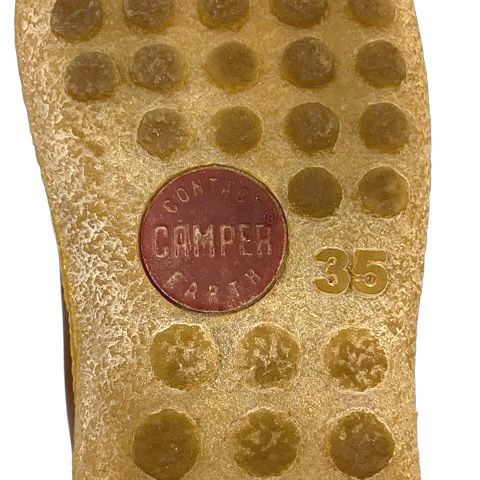 カンペール CAMPER ロングブーツ レザー 裏ボア 35 茶 ブラウン - メルカリ