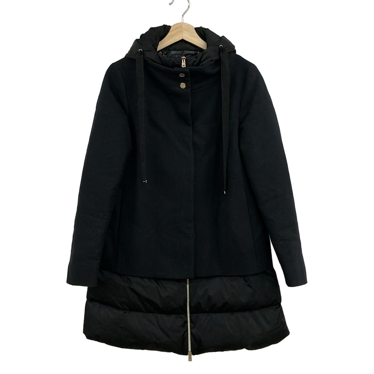 HERNO(ヘルノ) ダウンコート サイズ42 M レディース美品 - 黒 長袖/異
