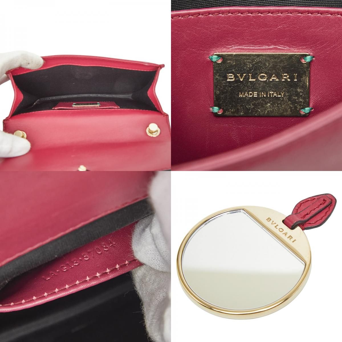 ブルガリ セルペンティ チェーンショルダーバッグ レッド ピンク