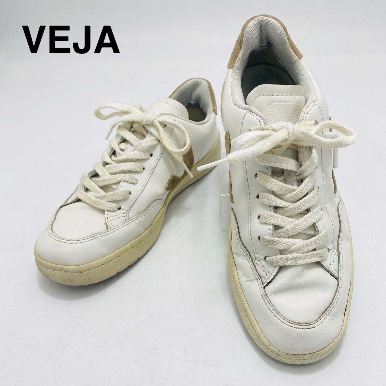 VEJA ヴェジャ V-12 レザー スニーカー 25cm EUR39 ホワイト ベージュ
