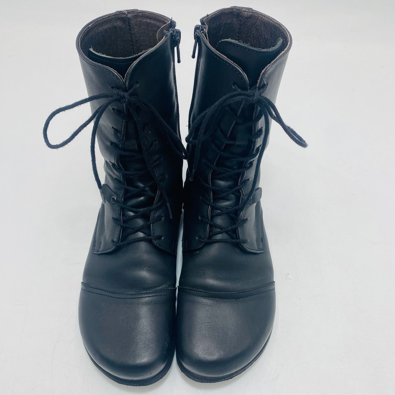 【BIRKENSTOCK】廃盤品 レースアップ ブーツ ブラック サイドジップ BIRKENSTOCK コーブルク ショートブーツ サイドジップ レースアップ