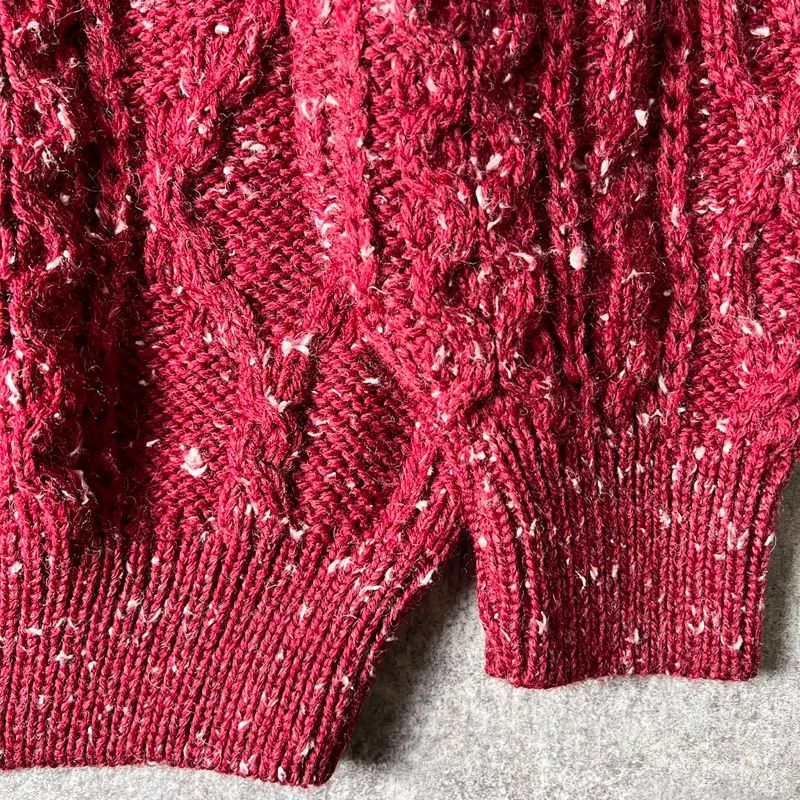 アイルランド製 aran crafts ウール フィッシャーマン ニット セーター