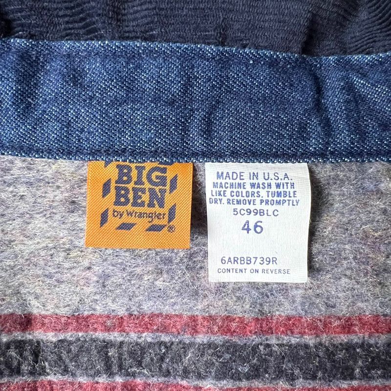 BIG BEN 70~80sデニム ブランケット 古着 70-80s USA製 BIG BEN ブランケット ライナー 濃紺 デニム