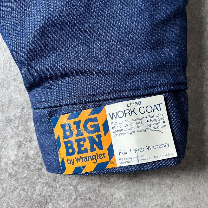 BIG BEN 70~80sデニム ブランケット 古着 70-80s USA製 BIG BEN ブランケット ライナー 濃紺 デニム