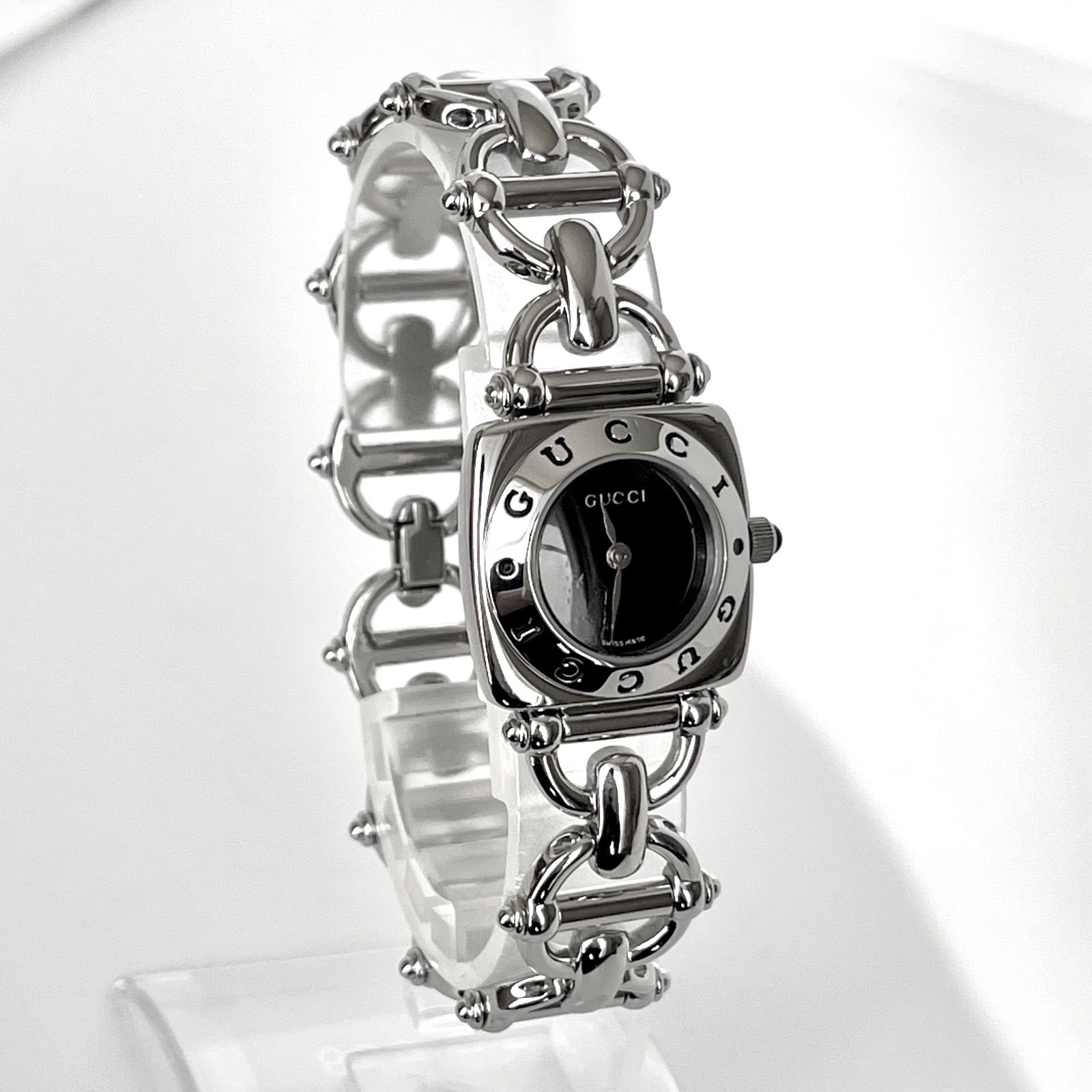 グッチ 6400L レディース 腕時計 磨き済み 美品】GUCCI 電池新品