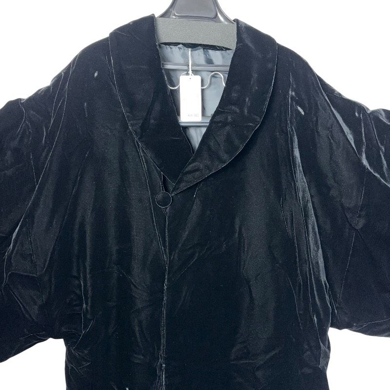 未着用品 美品 撫松庵 ベルベット素材 ビロード ロングコート 黒 和装 