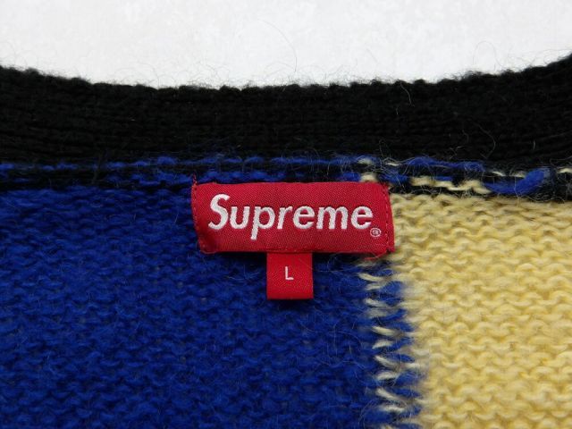 SUPREME 19ss Patchwork Mohair Cardigan Multicolor サイズL