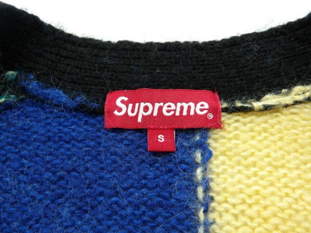 SUPREME 19ss Patchwork Mohair Cardigan Multicolor サイズS