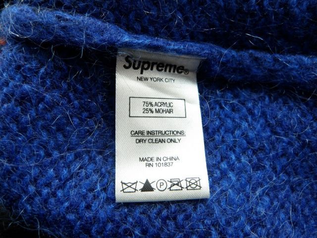 SUPREME 19ss Patchwork Mohair Cardigan Multicolor サイズS