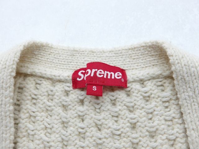 SUPREME 16aw Cable Knit Cardigan Ivory サイズS シュプリーム