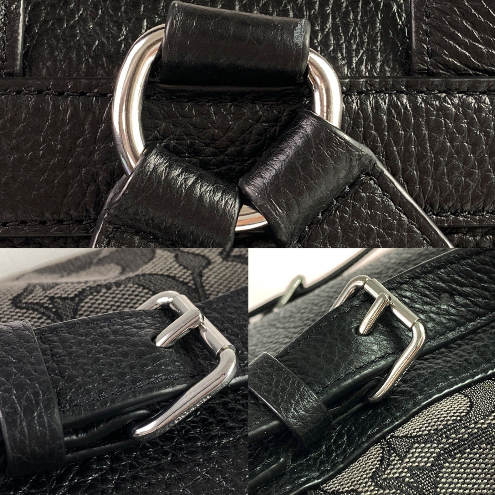 COACH コーチ リュック キャンバス ブラック シグネチャー 巾着型