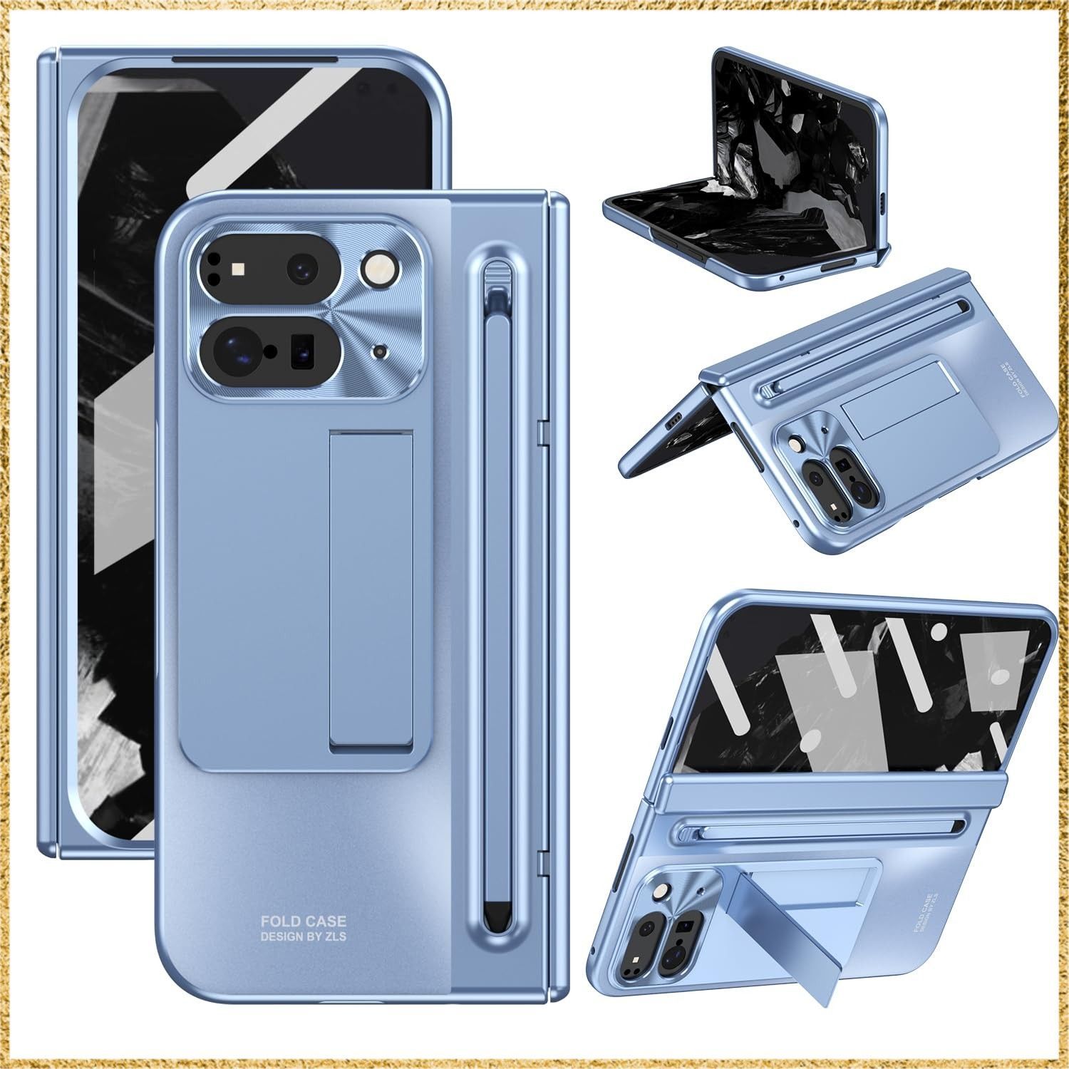 ☆彡送料無料でお届け☆彡Color:ブルー ケース 手帳型 GG Pxl 9 Pro