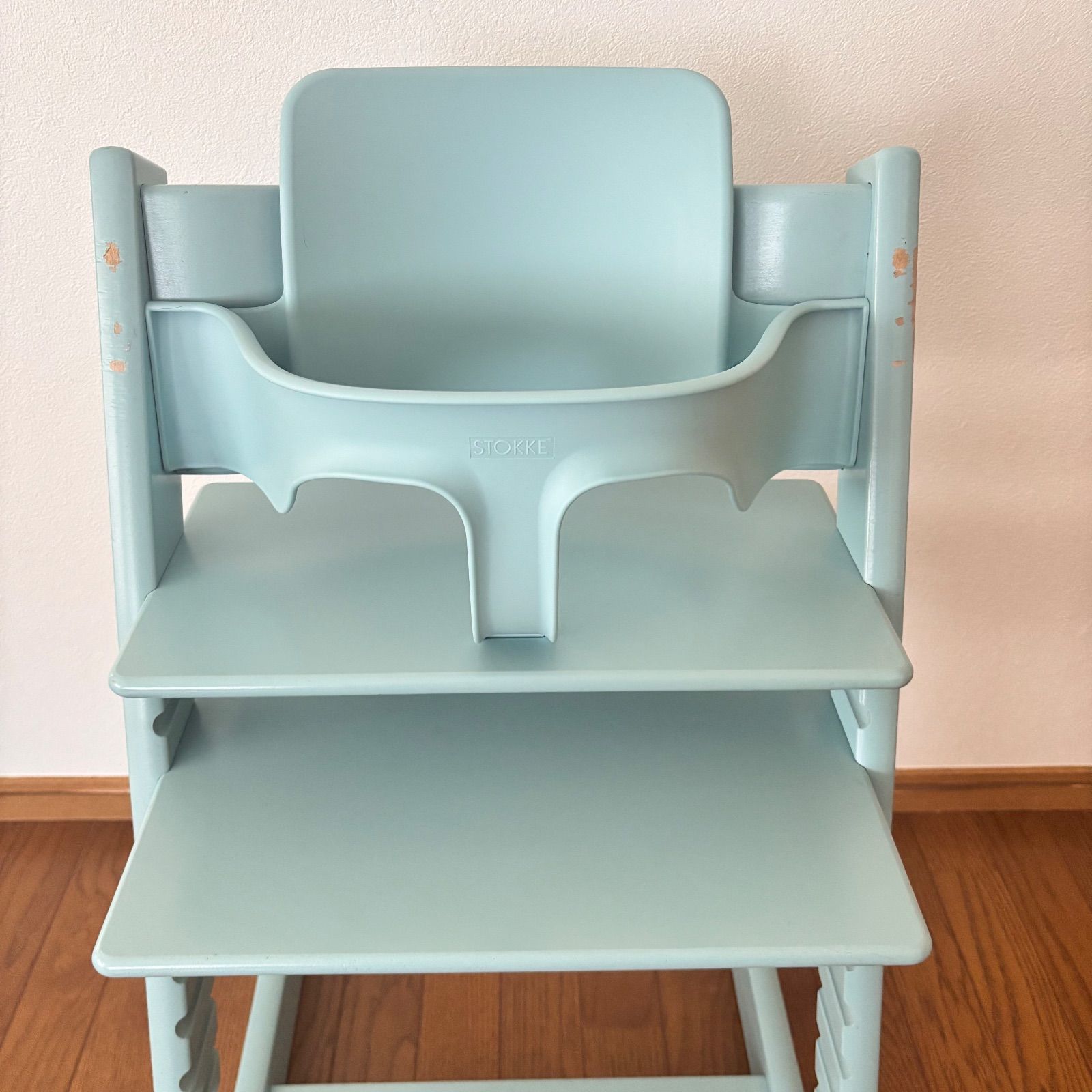 ストッケ トリップトラップ ベビーチェア アクアブルー ベビーセット・トレイ付 ストッケ トリップ トラップ アクアブルー ベビーチェア+ベビーセット