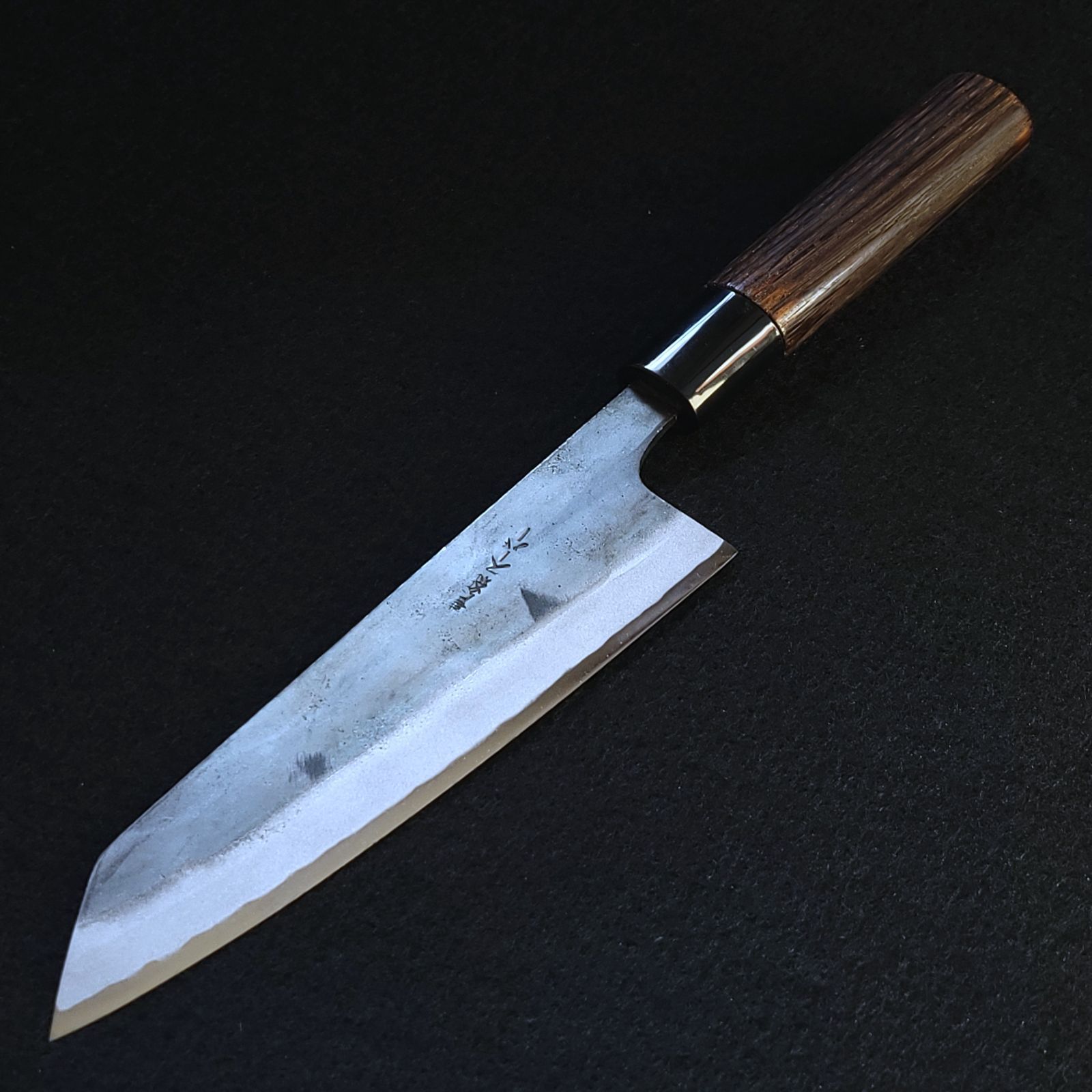 炭素鋼 黒打 菜切（万能）包丁 165㎜ #1644 焼柄 月光作 炭素鋼 黒打 菜切（万能）包丁 165㎜ #1644 焼柄 月光作 - メルカリ