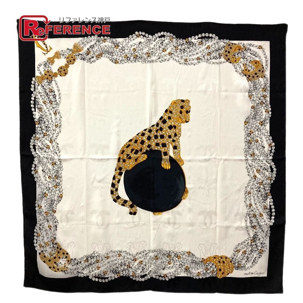 CARTIER カルティエ スカーフ レオパード パンテール 豹 シルク