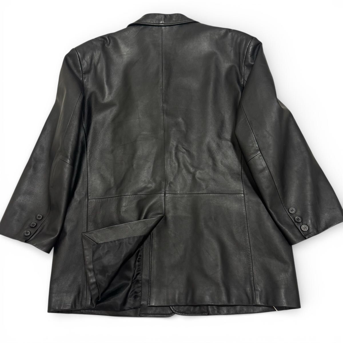 ✨大きいサイズ y2k✨Bay Leaf ラムレザー テーラードジャケット 羊革