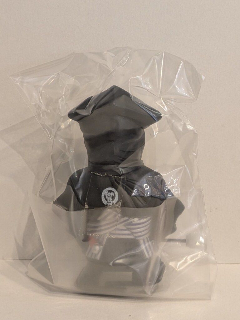 大阪ブリキ ソフビ製 大村崑 崑の村特製 とんま天狗 ノコノコ 黒 85mm