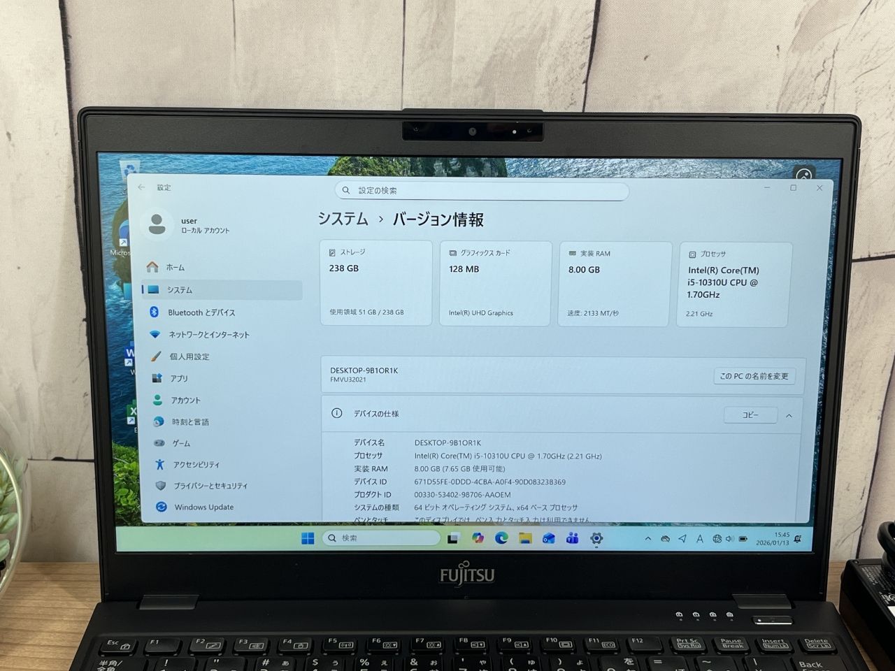 限定品〉032 Fujitsu Lifebook U9310/E 8GB/SSD256 第10世代