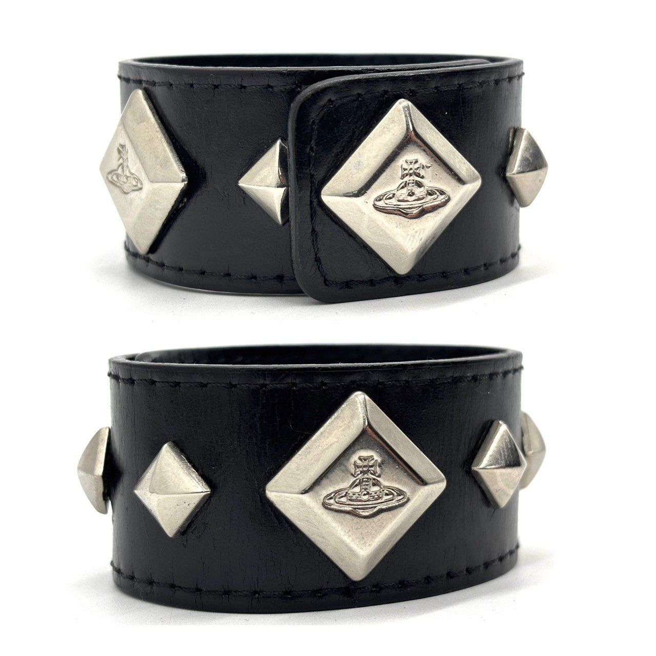 反骨を静かに纏う】 Vivienne Westwood レザーバングル ブレスレット