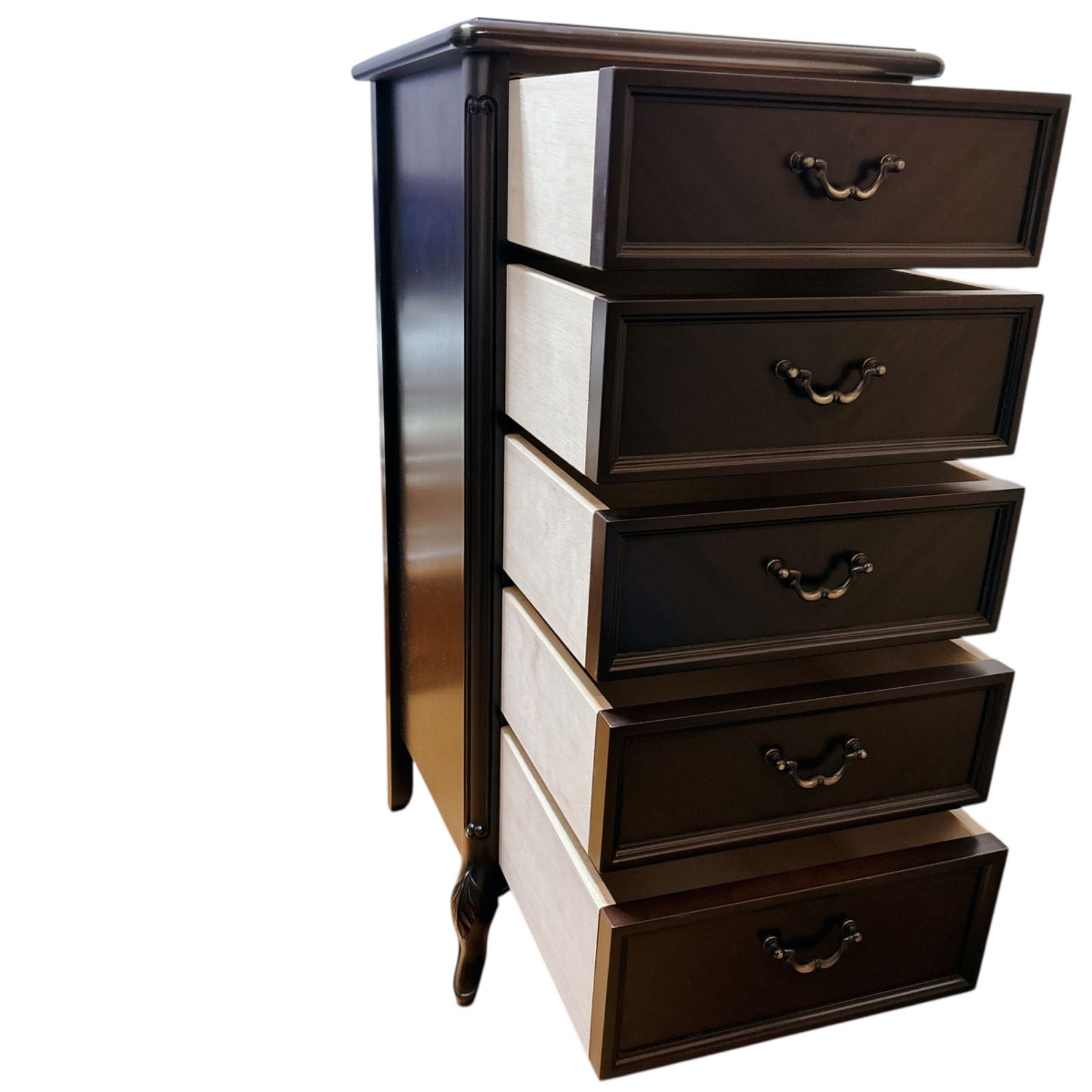 東海家具 SriTokai 猫脚 キャビネット 四段五杯 箪笥 タンス 東海家具 SriTokai 猫脚 キャビネット 四段五杯 箪笥 タンス