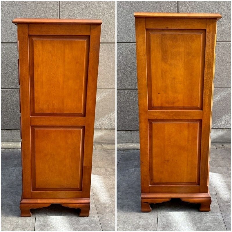 横浜ダニエル 木製チェスト 2段 茶色 横浜ダニエル 木製チェスト 2段