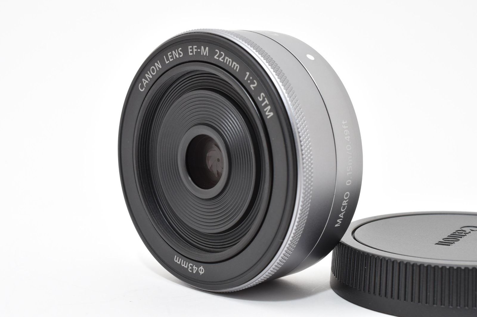 完動美品] Canon キャノン EF-M 22mm F2 STM シルバー 単焦点レンズ