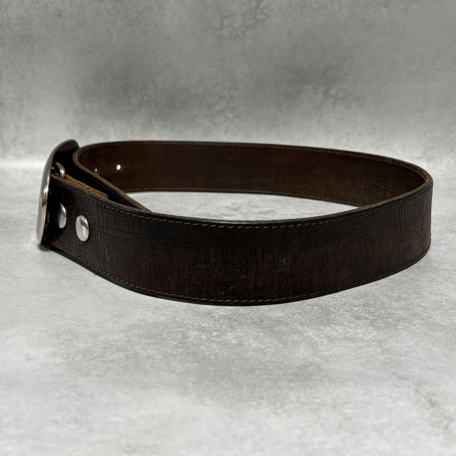 DSQUARED2 ディースクエアード ロゴバックル レザーベルト ブラウン