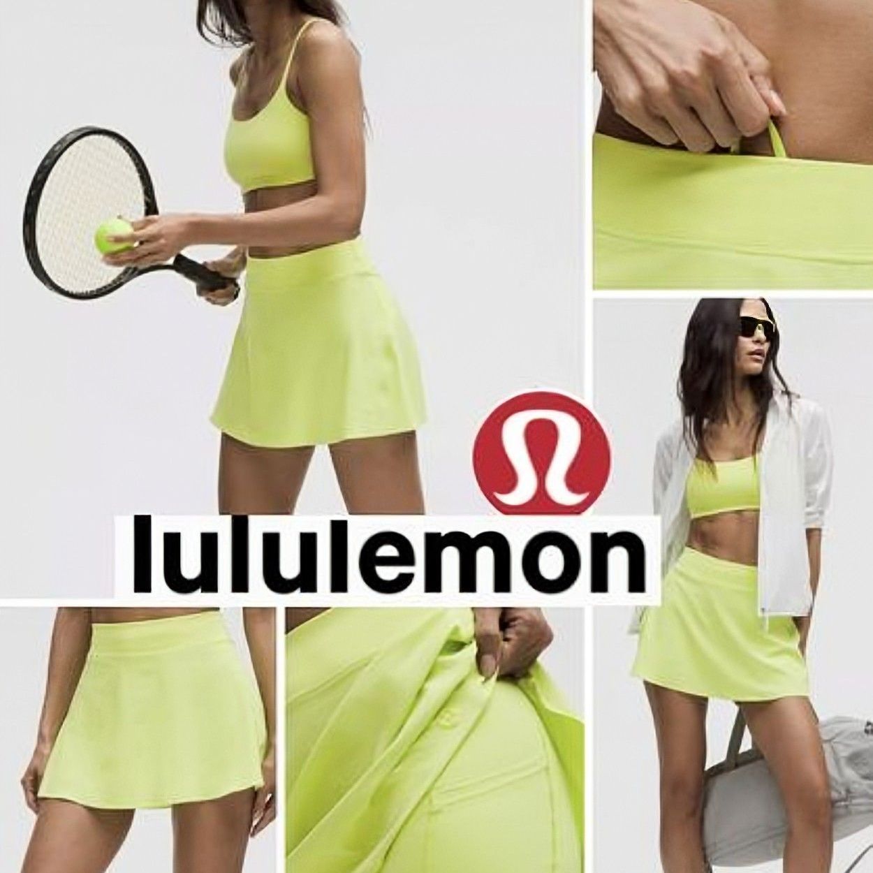 lululemon ルルレモン テニス ウェア スコート Lサイズ 中古品 黄色