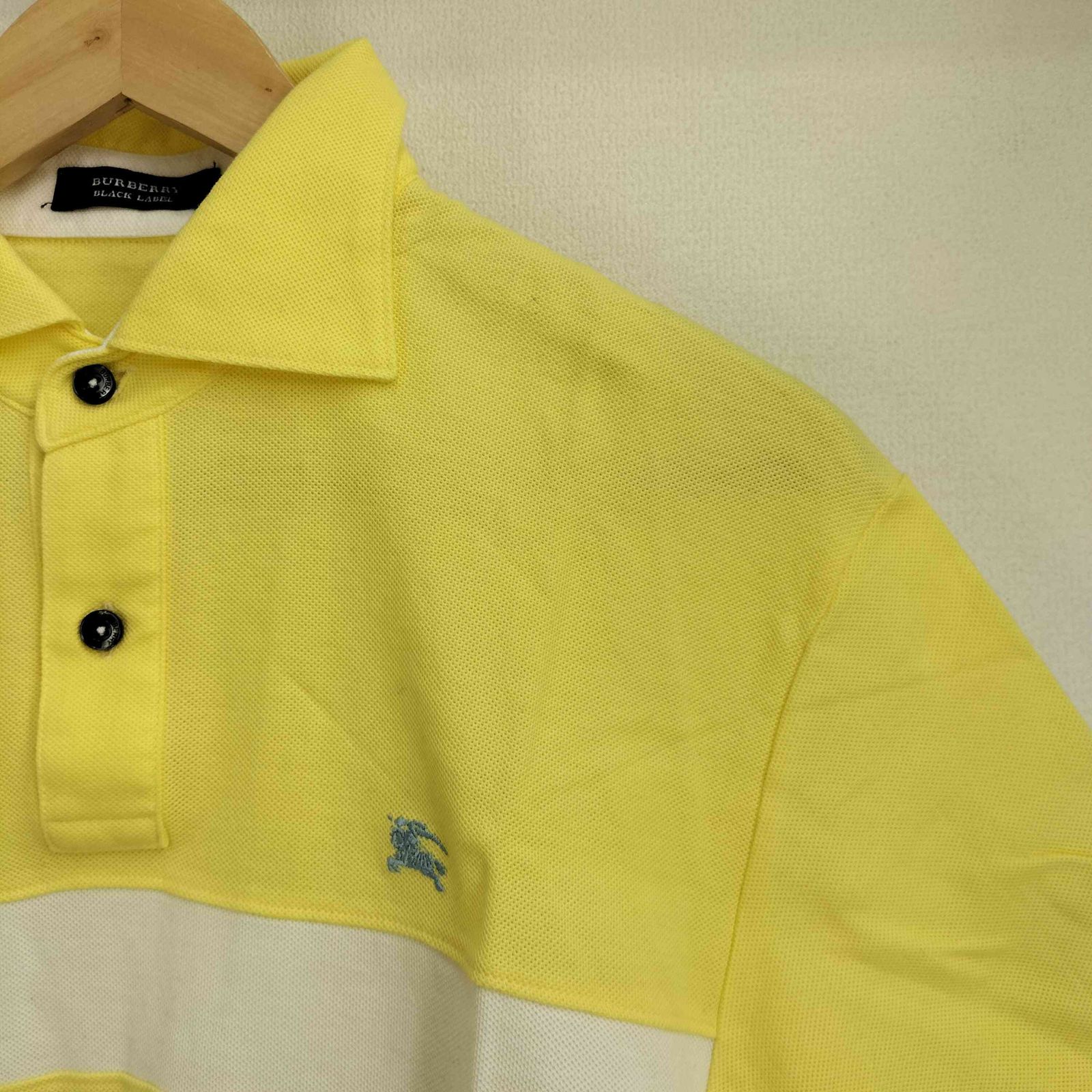 Burberry バーバリー【希少】BT 鹿の子 ポロシャツ メンズ ブラックS