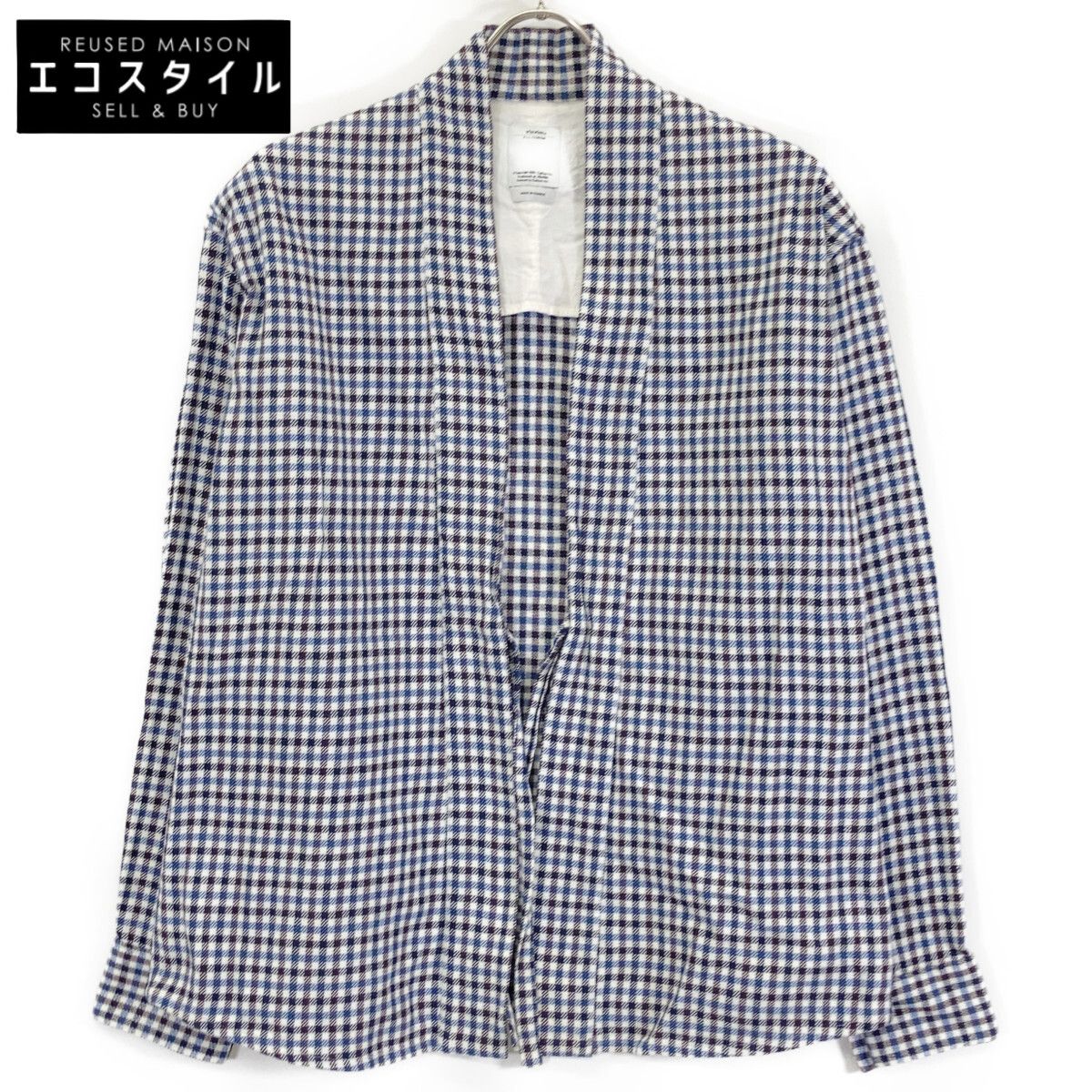 VISVIM ビズビム ﾎﾜｲﾄ ﾁｪｯｸ ｺｯﾄﾝ LHAMO SHIRT 2 - メルカリ