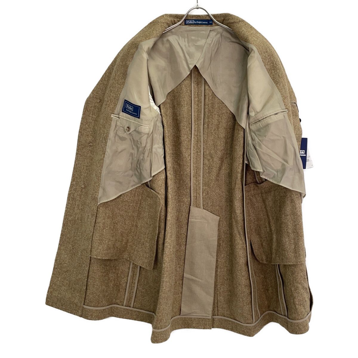 POLO RALPH LAUREN ポロ ラルフローレン ﾍﾞｰｼﾞｭ ｳｰﾙ ﾂｲｰﾄﾞ ﾍﾘﾝﾎﾞｰﾝ