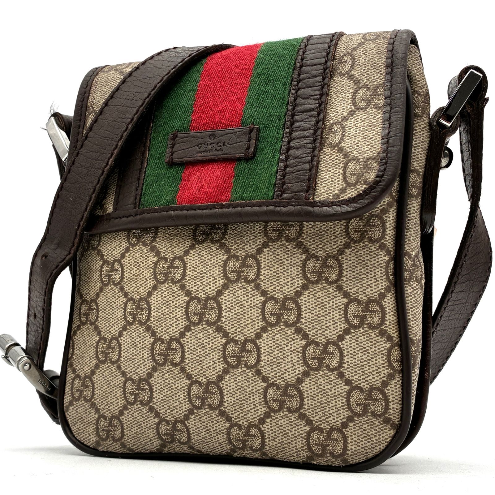 美品 GUCCI グッチ シェリーライン ショルダーバッグ GGスプリーム