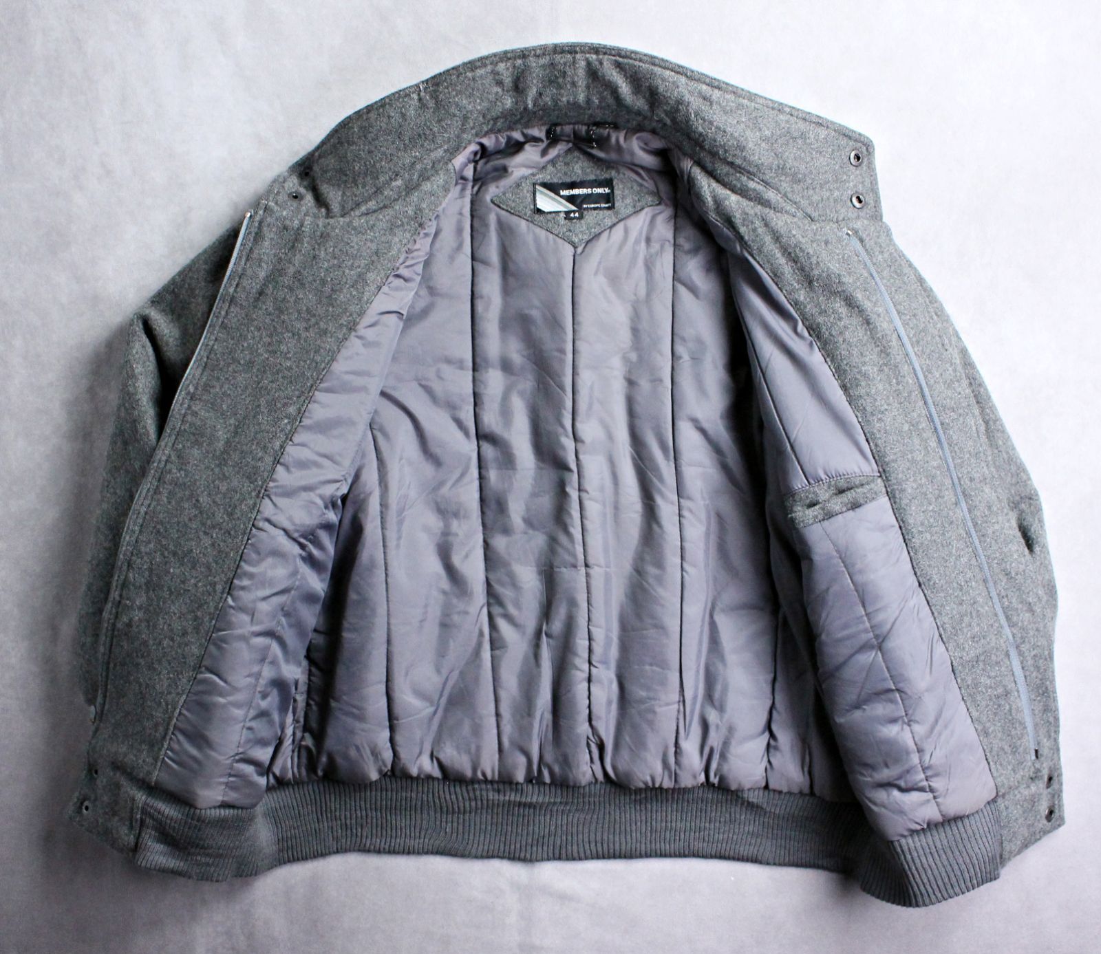 MEMBERS ONLY】90s～00s 薄中綿入り スタンドカラー ウールブルゾン