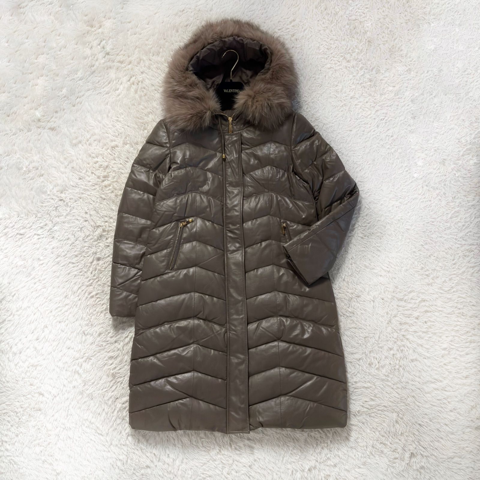 美品 DAMA collection ダーマコレクション ダウンコート 高級ブルー