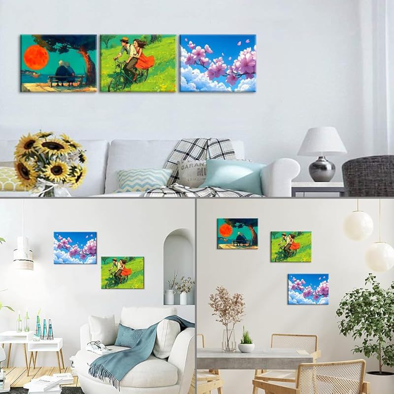 新品】 PIY PAINTING 絵画 ポスター 3枚 アートパネル 壁の絵 壁掛け