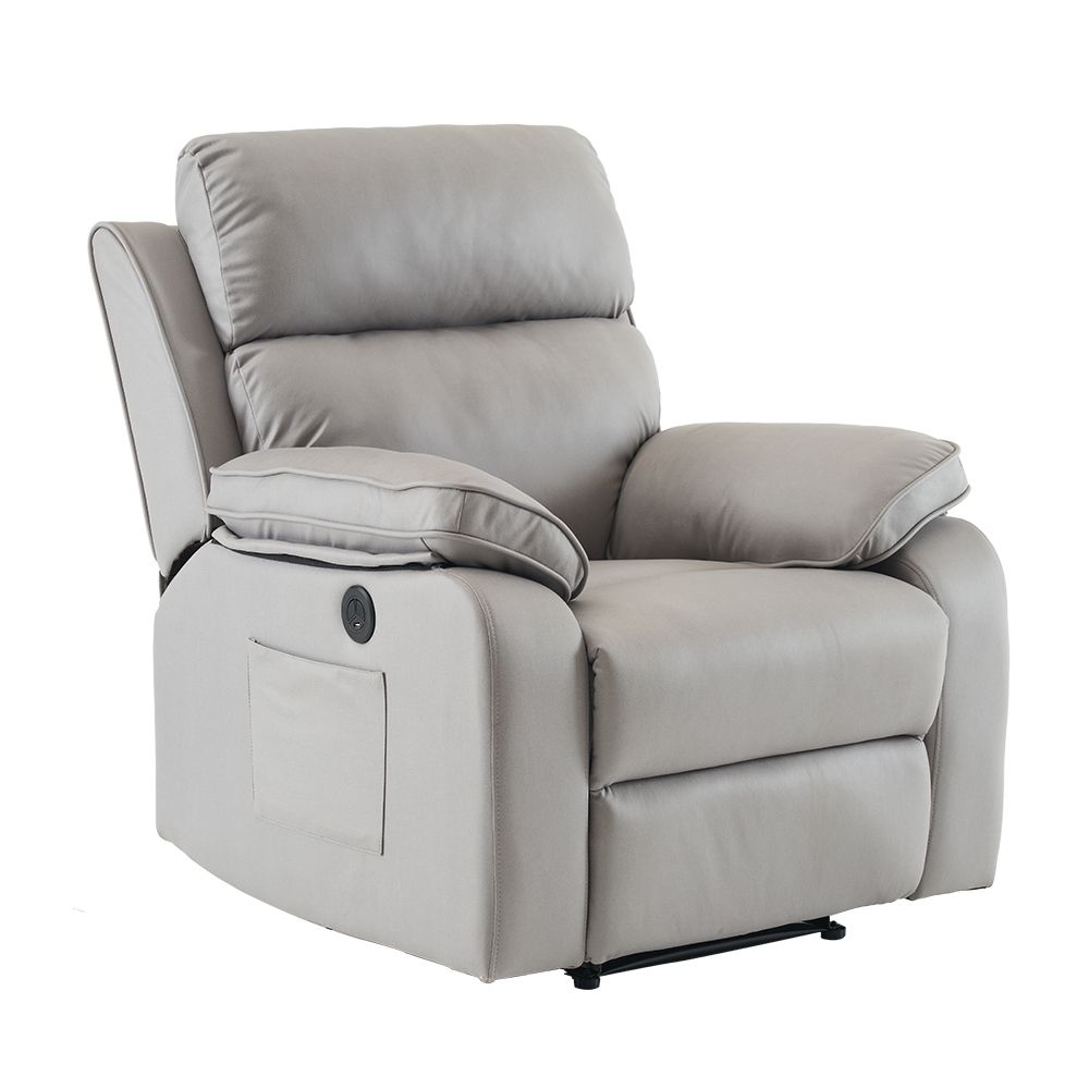 電動 リクライニングソファ スマホ充電 オットマン一体型 1人掛けUSBポート付 happy-world570-1.jpg