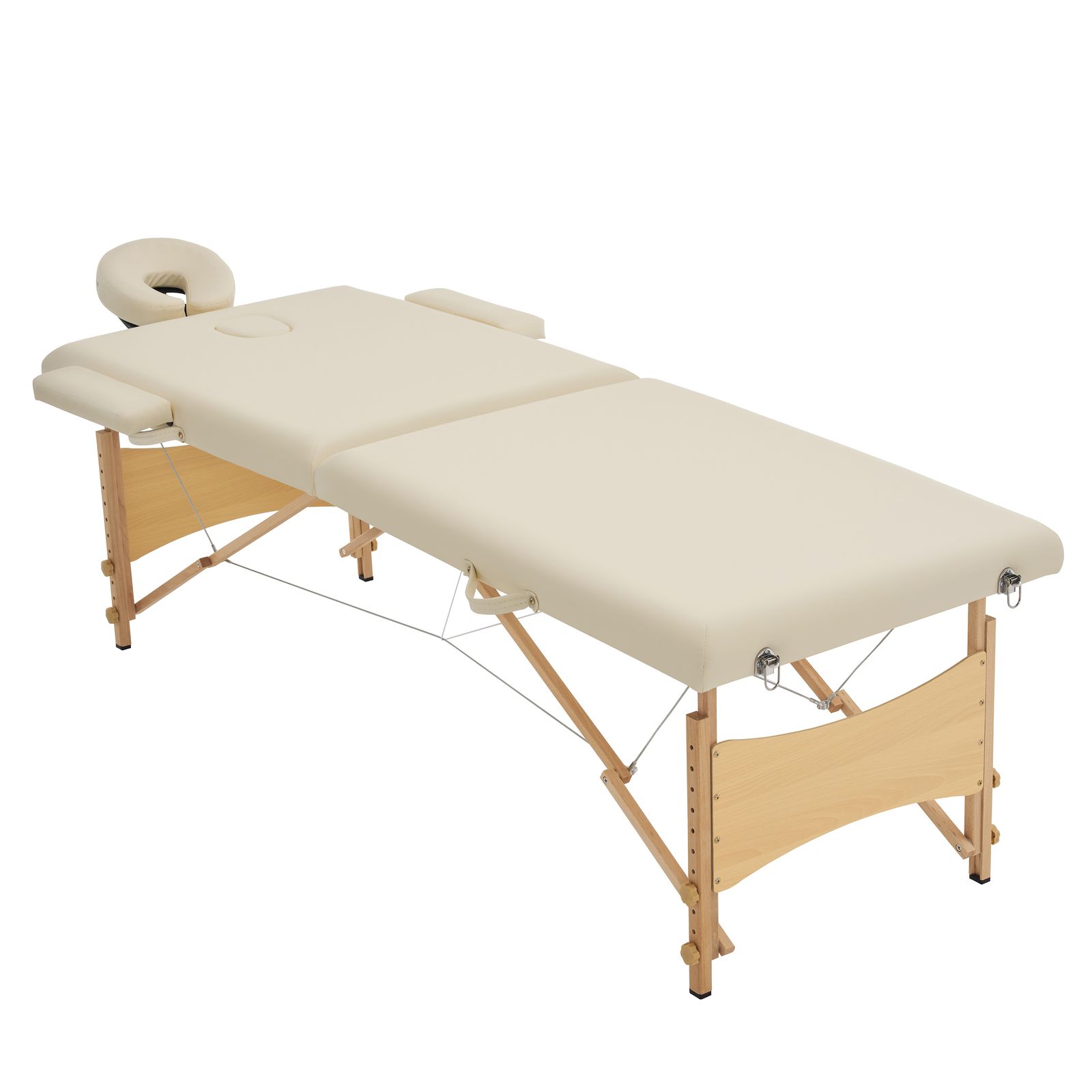 プラスサイズ】【人気商品】【アイボリー】 マッサージベッド