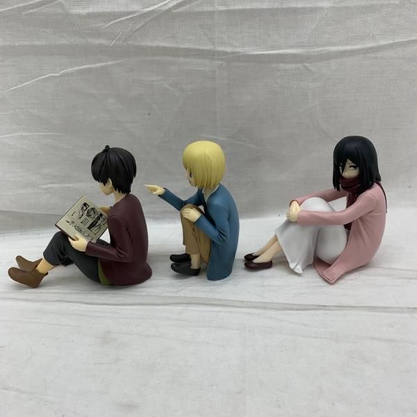 中古】現状品)A賞 エレン＆ミカサ＆アルミン ～壁の外の世界