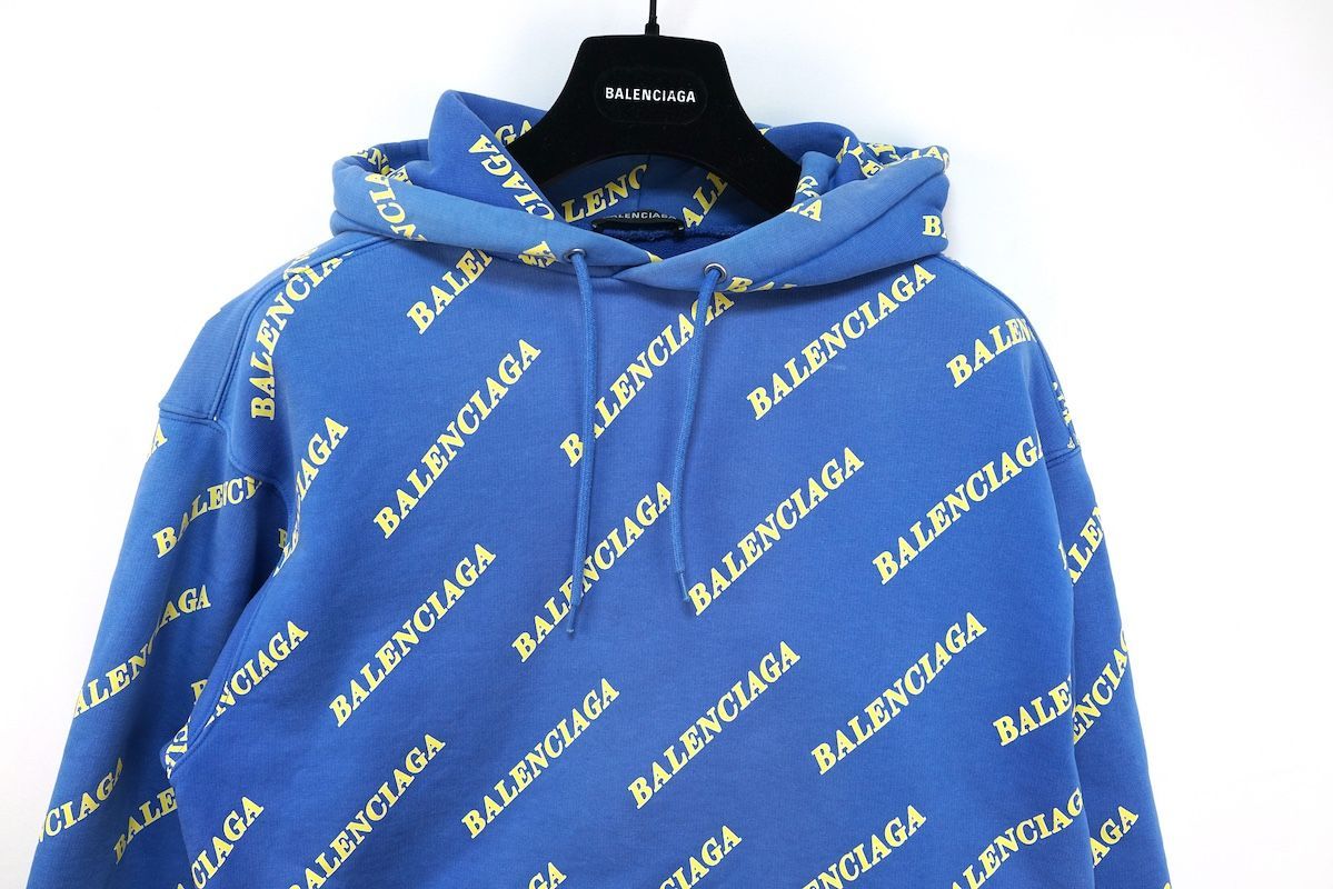 BALENCIAGA バレンシアガ ロゴ 総柄 スウェット パーカー スウェット