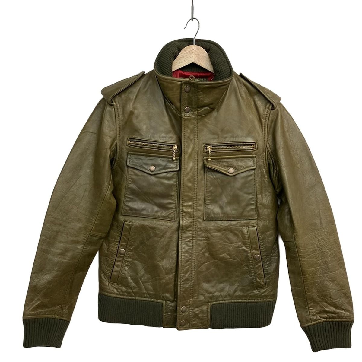 AVIREX(アビレックス) ブルゾン サイズM メンズ - カーキ VARSITY/春